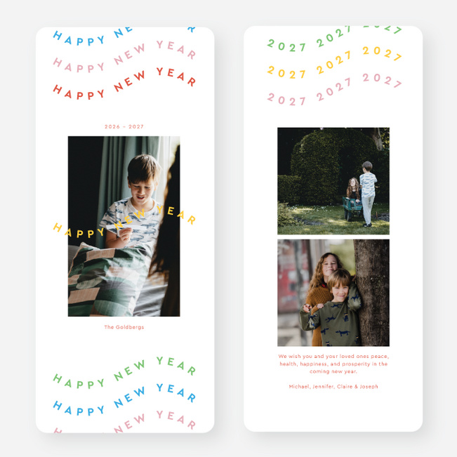 Wave of Fun New Year Cards and Invitations - Multi