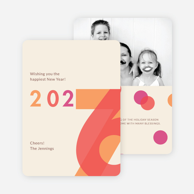 Changing Years New Year Cards - Beige