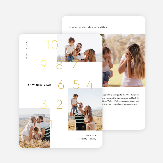 The Best Countdown New Year Cards and Invitations - Yellow