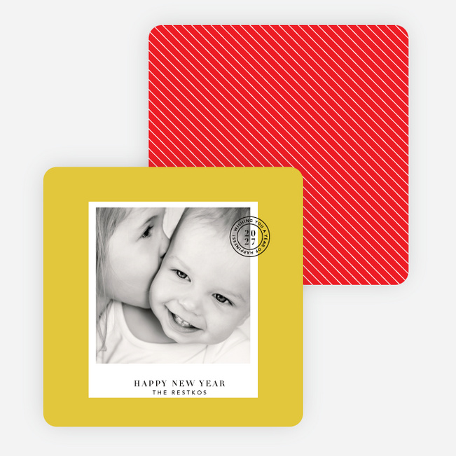 Cards to Put a Stamp on the New Year - Yellow