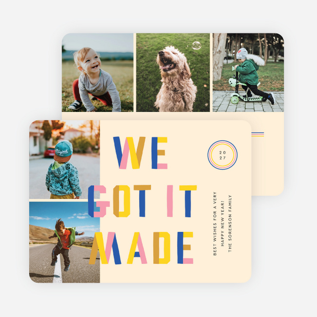 Got It Made New Year Cards and Invitations - Yellow