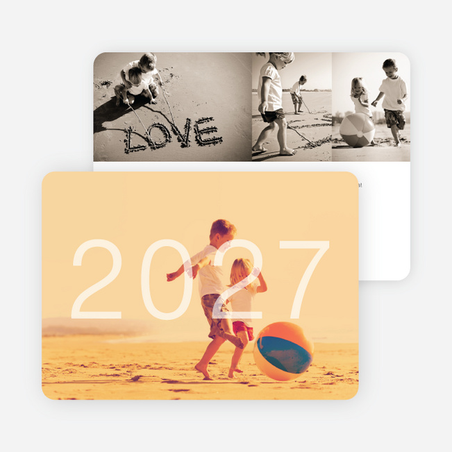 Simply Photo New Year’s Card - White