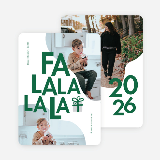 Organic Cutouts Christmas Cards - Green