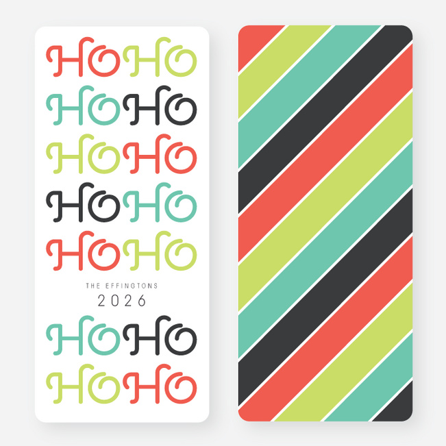 Ho Ho Ho Non-Photo Holiday Cards - Multi