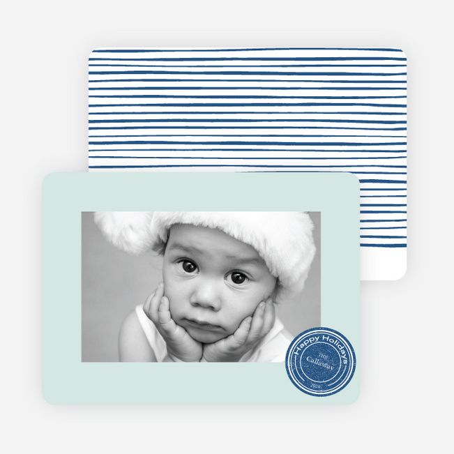 Putting a Stamp on the Holidays Cards - Blue