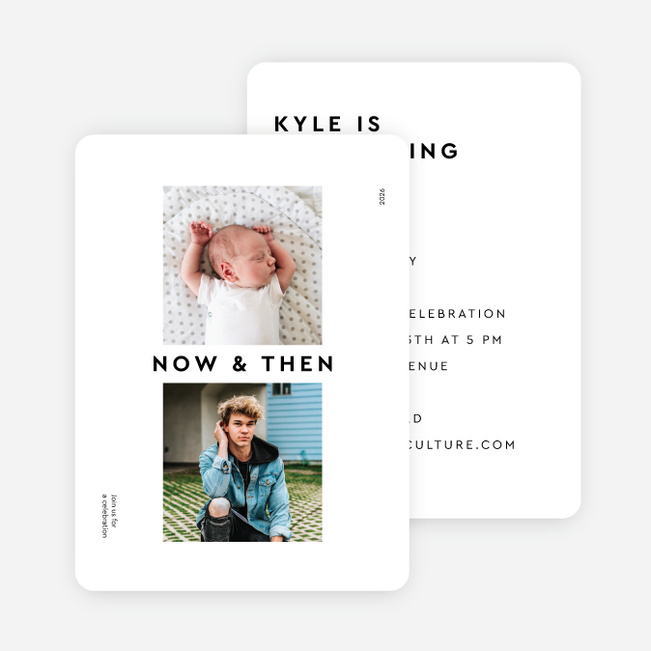 Harmony Unfolds Graduation Announcements & Invitations - White