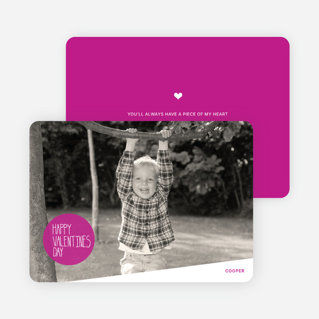 Picture is Worth a Thousand Words Valentine’s Day Card - Fuchsia