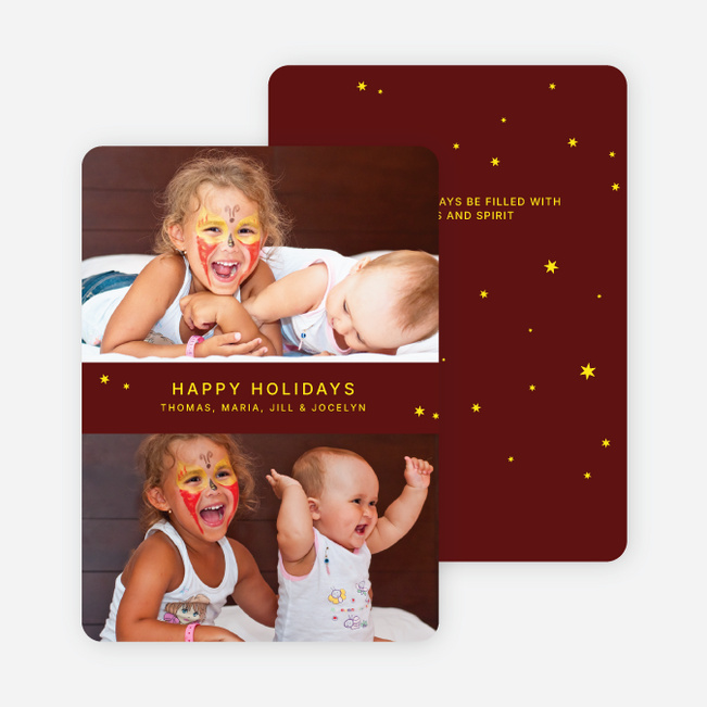 Holiday Angel: Happy Holidays Cards - Lemon Yellow