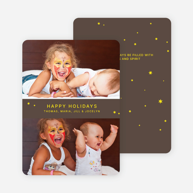 Modern Santa Claus Photo Card - Tomato Red