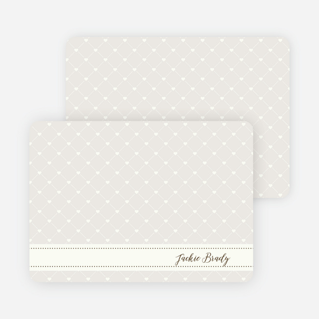 Notecards for the ‘Quilted Love’ cards. - Walnut