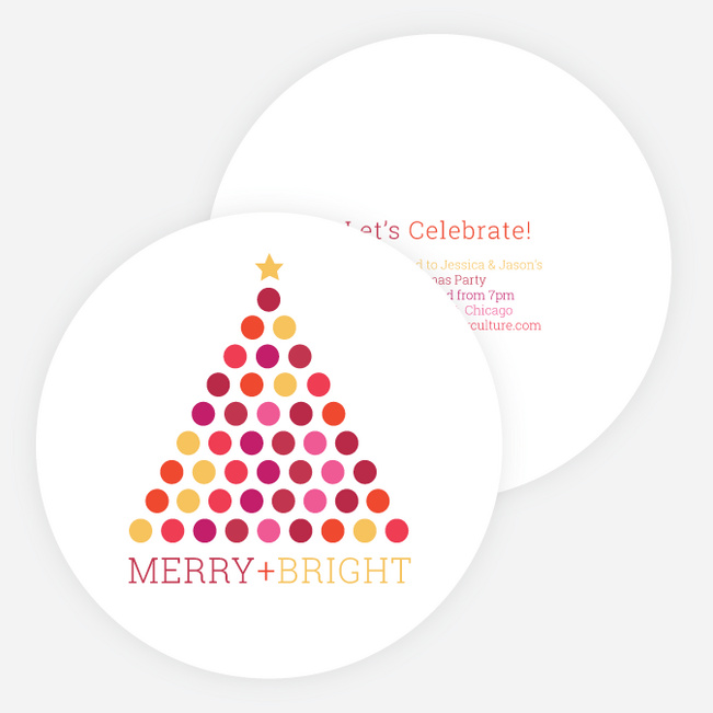 Celebrating All that is Merry & Bright Holiday Invitations - Red