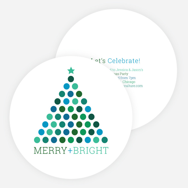 Celebrating All that is Merry & Bright Holiday Invitations - Green
