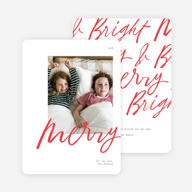 Merry All Around Christmas Photo Cards & Holiday Photo Cards - Red