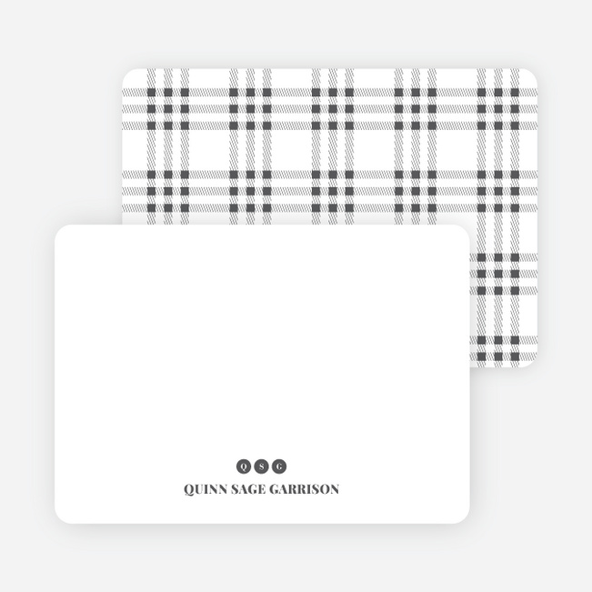 Notecards for the ‘Freshly Minted Monograms’ cards. - Charcoal