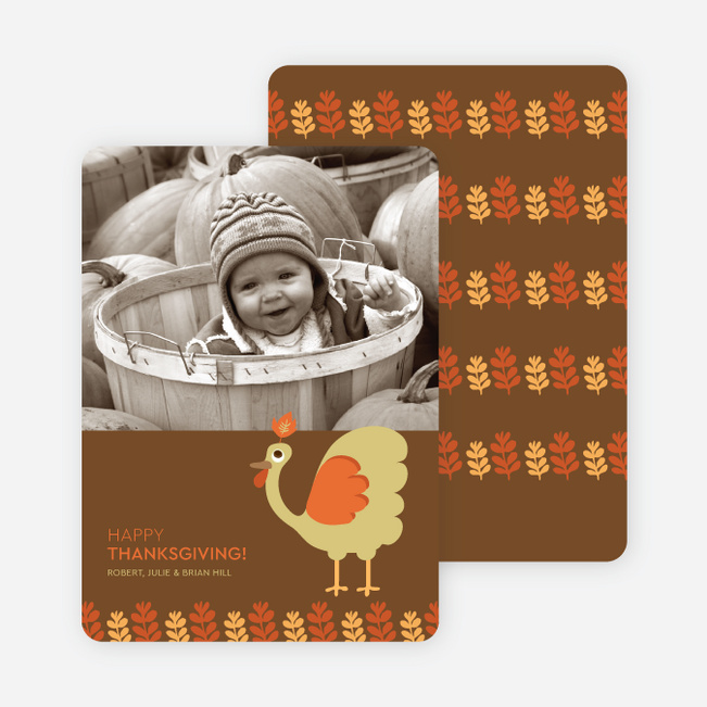 Thomas the Turkey Fall Photo Cards - Lemongrass