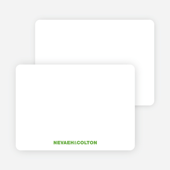 Notecards for the ‘Twin Cradle Talk’ cards. - Apple Green
