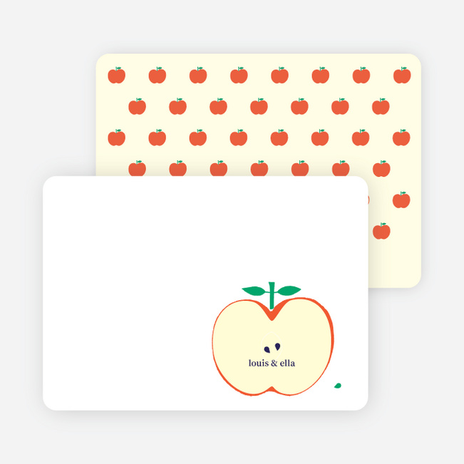 Stationery: ‘Appleseed Twins’ cards. - Cream