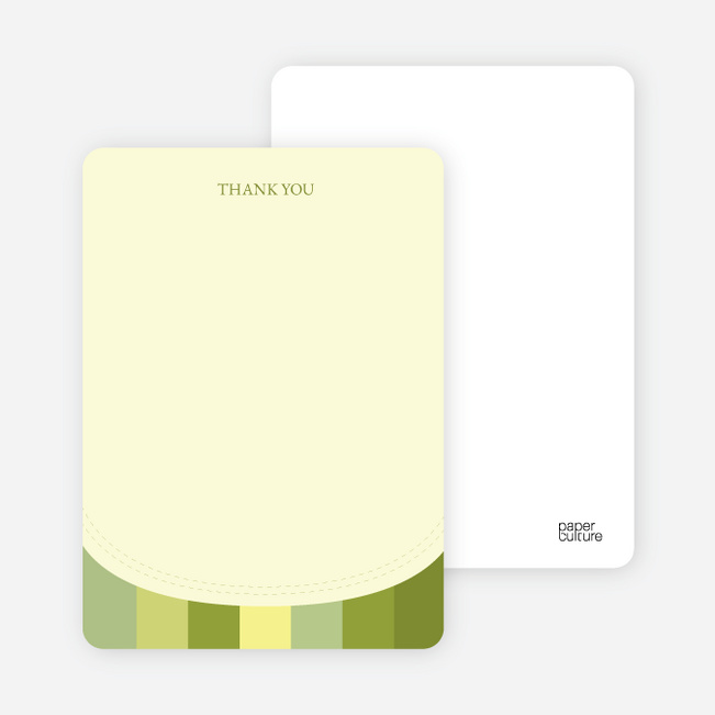 Stationery: ‘Modern Bib’ cards. - Olive