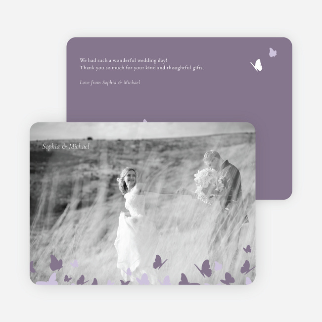 Butterfly Thank You Cards - Black