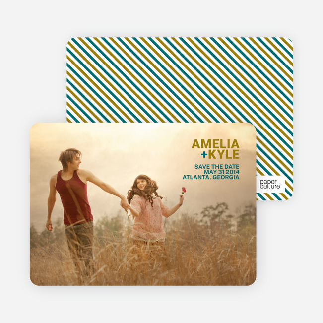 Less is More Save the Date Cards - Khaki