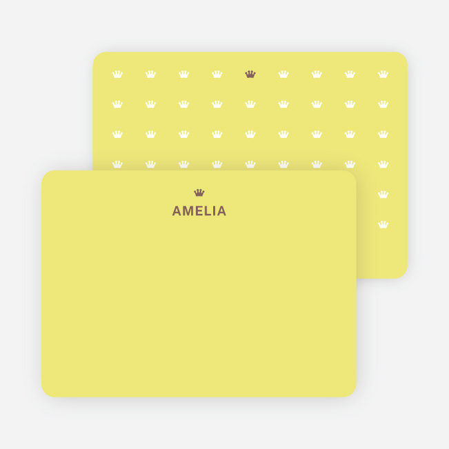 Note Cards: ‘Prince and Princess Photo Invitations’ cards. - Khaki