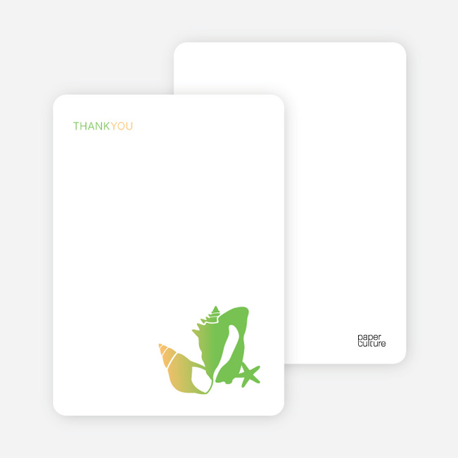 Notecards for the ‘She Sells Seashells’ cards. - Apple Green