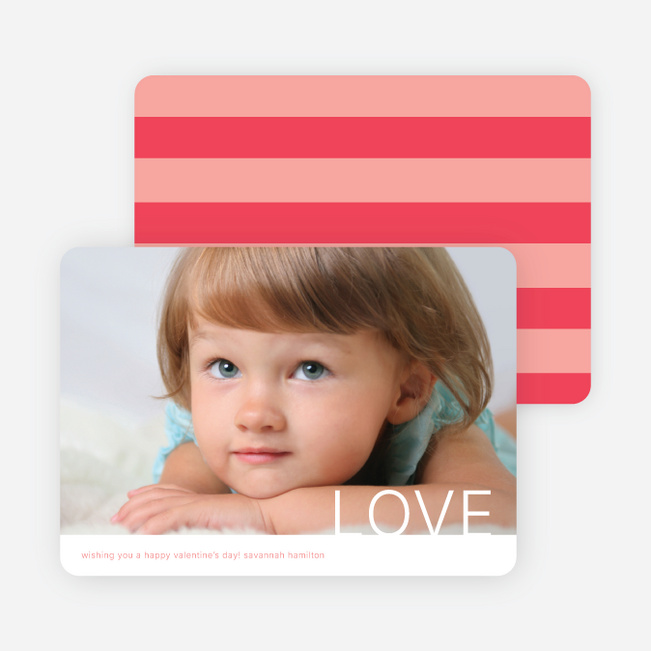 Simple Love Valentine’s Day Cards - Coral