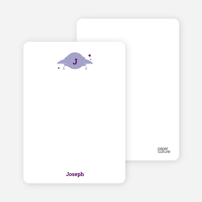 Stationery: ‘Galaxy Spaceship’ cards. - Violet