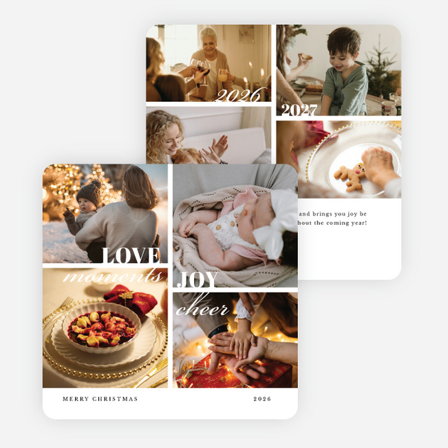 Cheerful Spark Christmas Cards - White