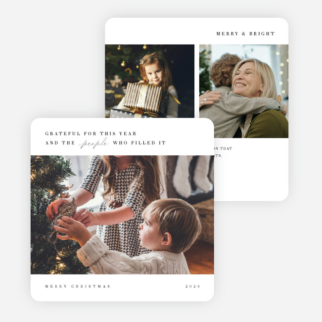 Gathered Memories Christmas Cards - White