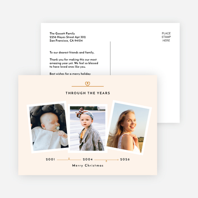 Timeline Memories Christmas Cards - White
