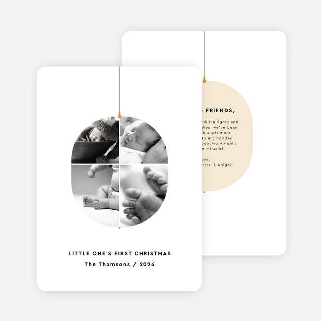 Ornament Grid Christmas Cards - Yellow