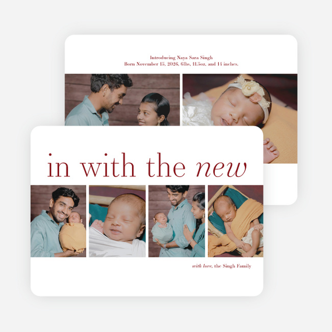 Collected Look Holiday Cards and Invitations - Red