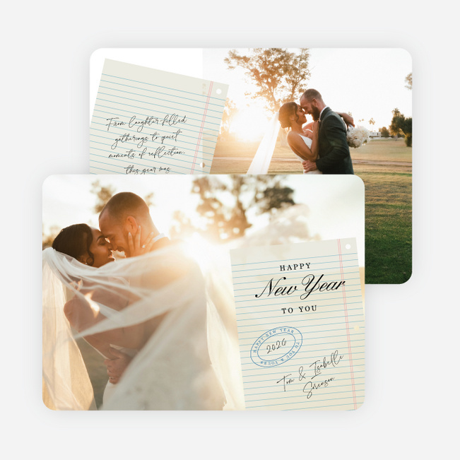From the Heart New Year Cards and Invitations - Beige